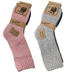 Women Wool Socks Winter Alpaca Solid Warm Boot Casual Thermal Thick 9-11 6-Pack